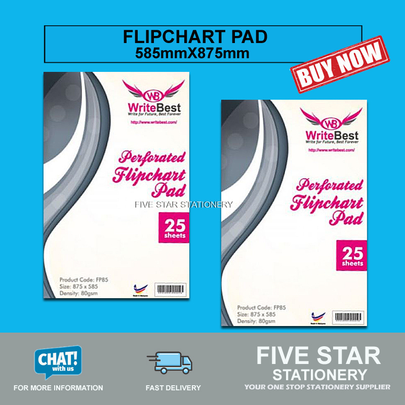 FLIP CHART PAD 875X585 2X3FT