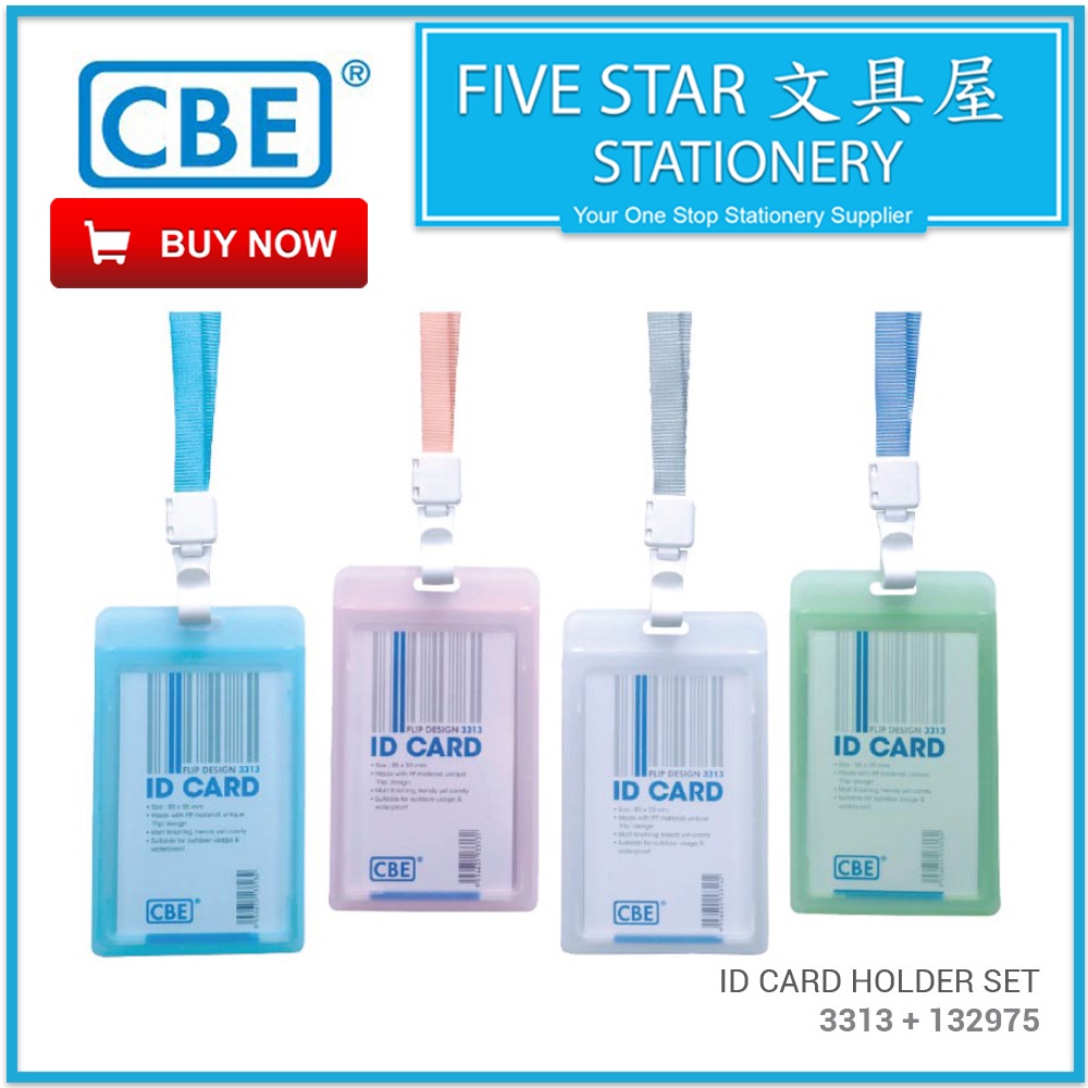(VARIANCE) CBE ID Card Holder Set (3313 ID Card Holder + 132975 Lanyard 1's) ID Tag Lanyard Access