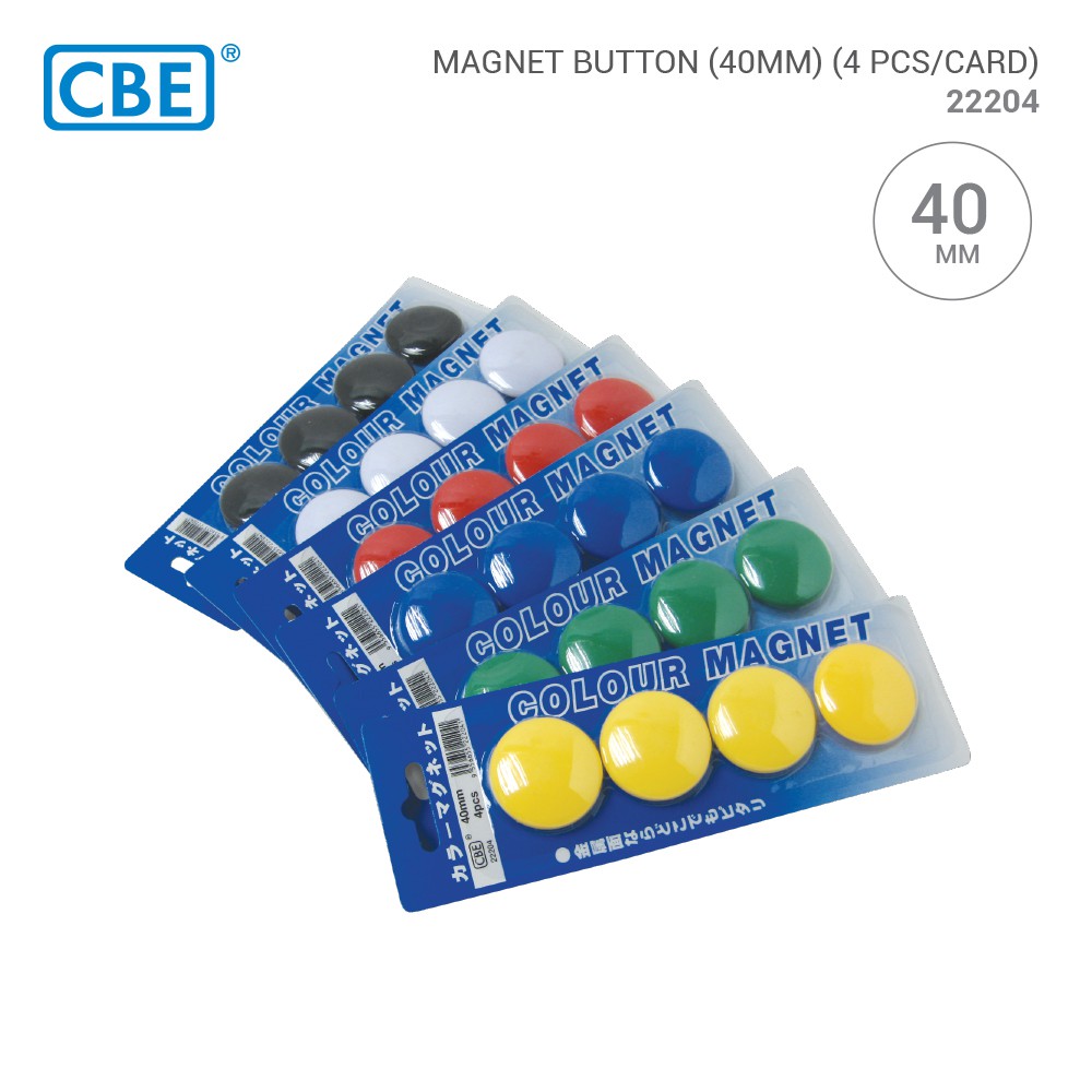 fivestar2u CBE Magnet Button 40mm 22204 (4 pcs/Card) Butang ...